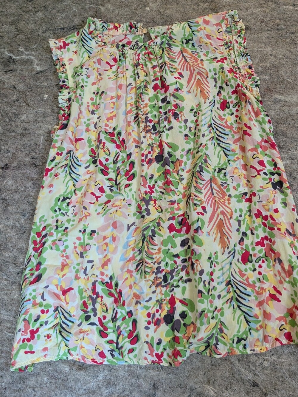Women's Ott Pretty Floral Multi-Color Sleeveless Blouse Size xL